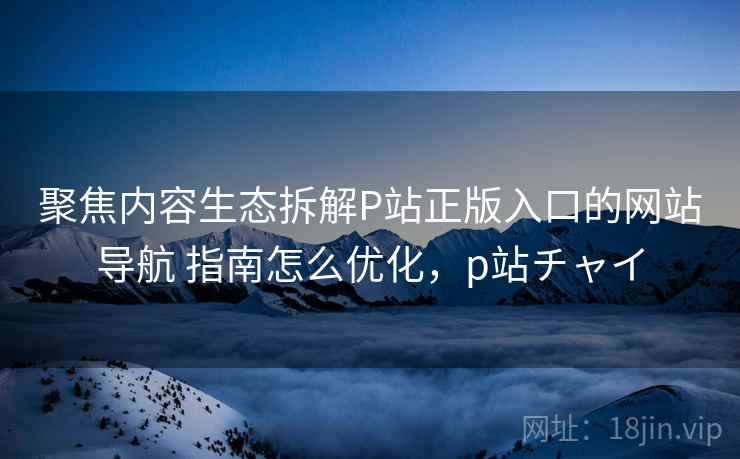 聚焦内容生态拆解P站正版入口的网站导航 指南怎么优化，p站チャイ