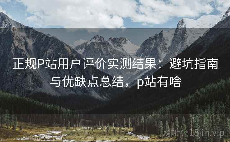 正规P站用户评价实测结果：避坑指南与优缺点总结，p站有啥