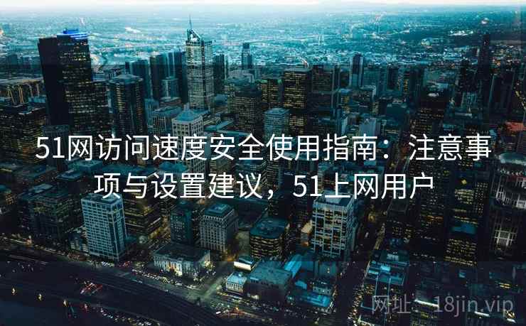 51网访问速度安全使用指南：注意事项与设置建议，51上网用户