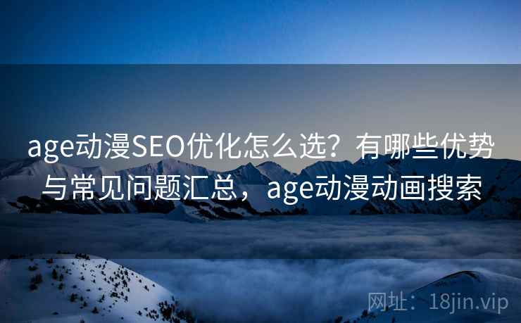 age动漫SEO优化怎么选？有哪些优势与常见问题汇总，age动漫动画搜索