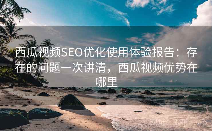 西瓜视频SEO优化使用体验报告：存在的问题一次讲清，西瓜视频优势在哪里