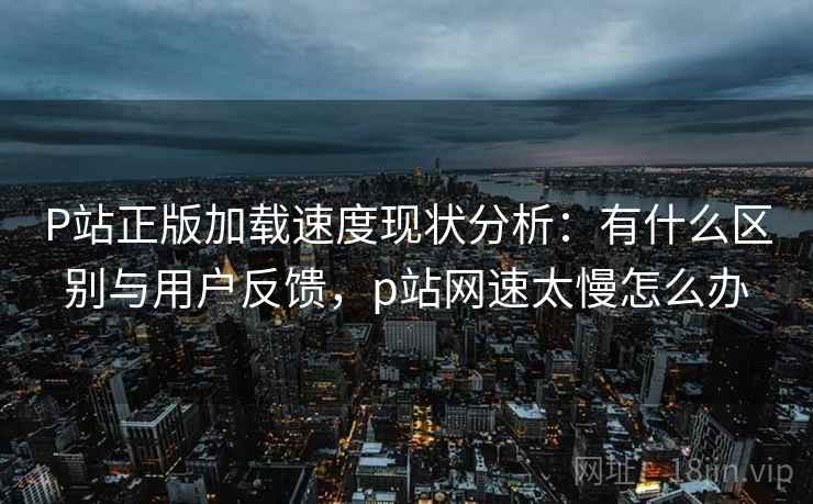 P站正版加载速度现状分析：有什么区别与用户反馈，p站网速太慢怎么办