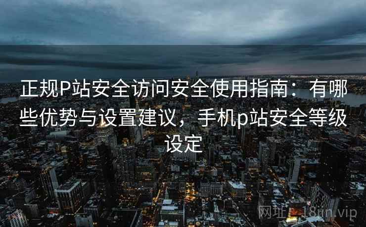 正规P站安全访问安全使用指南：有哪些优势与设置建议，手机p站安全等级设定