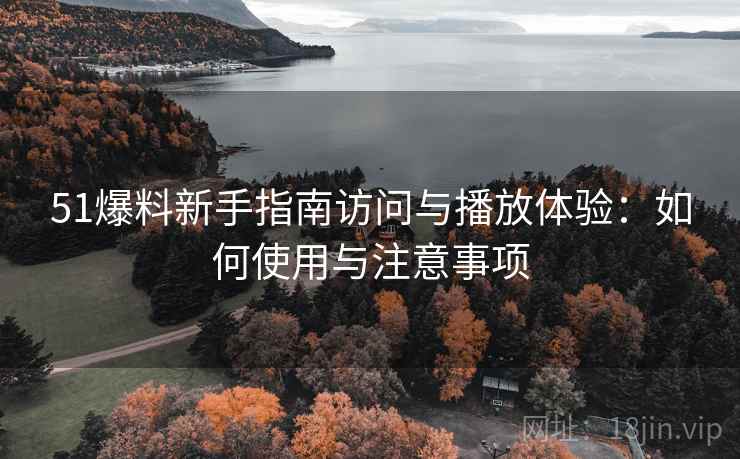 51爆料新手指南访问与播放体验:如何使用与注意事项 51爆料新手指南访问与播放体验:如何使用与注意事项