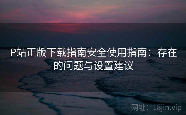P站正版下载指南安全使用指南：存在的问题与设置建议
