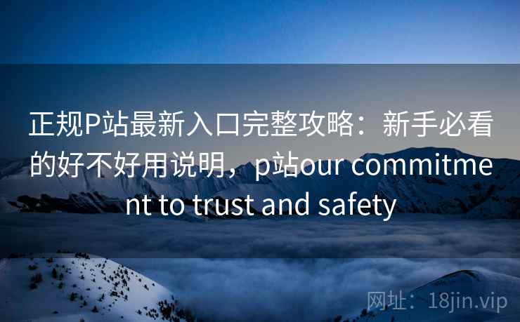 正规P站最新入口完整攻略：新手必看的好不好用说明，p站our commitment to trust and safety