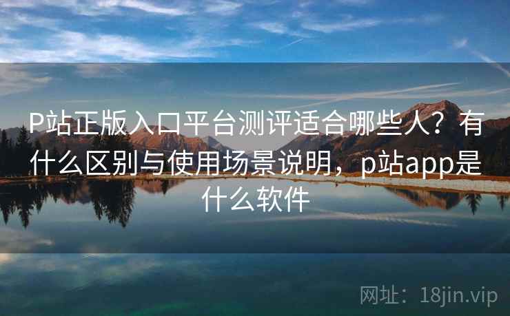 P站正版入口平台测评适合哪些人？有什么区别与使用场景说明，p站app是什么软件
